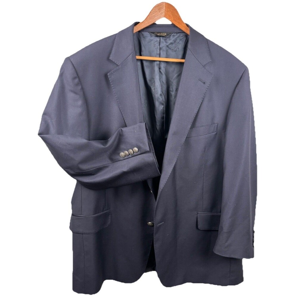 Jos A Bank Navy Blue Signature Gold 46S 100% Wool Blazer Sport Coat Jacket - Picture 2 of 9